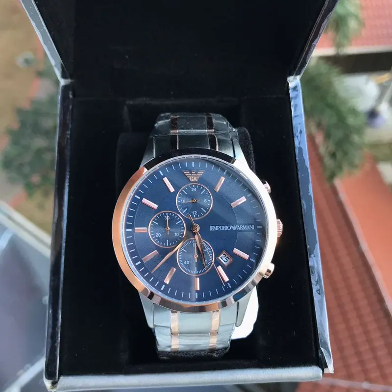 Emporio Armani Chronograph Blue Dial Men's Watch | AR80025